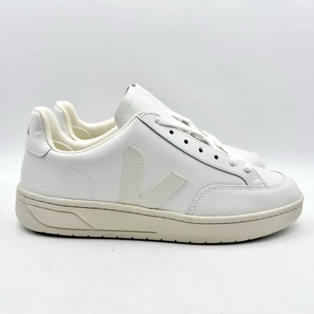 Veja Womens V-12 Sneakers US 8 EU 41 White Leather Lace Up NIB_3